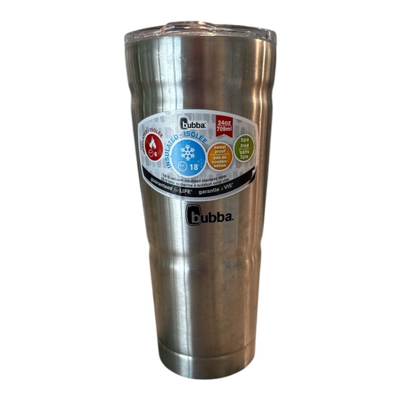 Bubba Envy Stainless Steel Tumbler Vacuum-Insulated 24 oz Clear Lid NEW - Picture 1 of 7